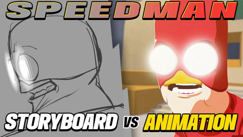 Storyboards VS Animation - Speedman Hero Sequence