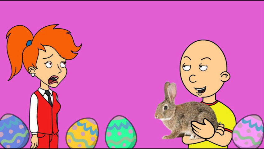 Caillou Brings A Wild Rabbit To School And Gets Grounded