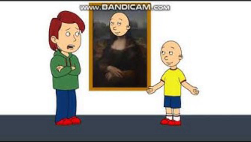 Caillou Vandalizes The Mona Lisa Painting/Grounded