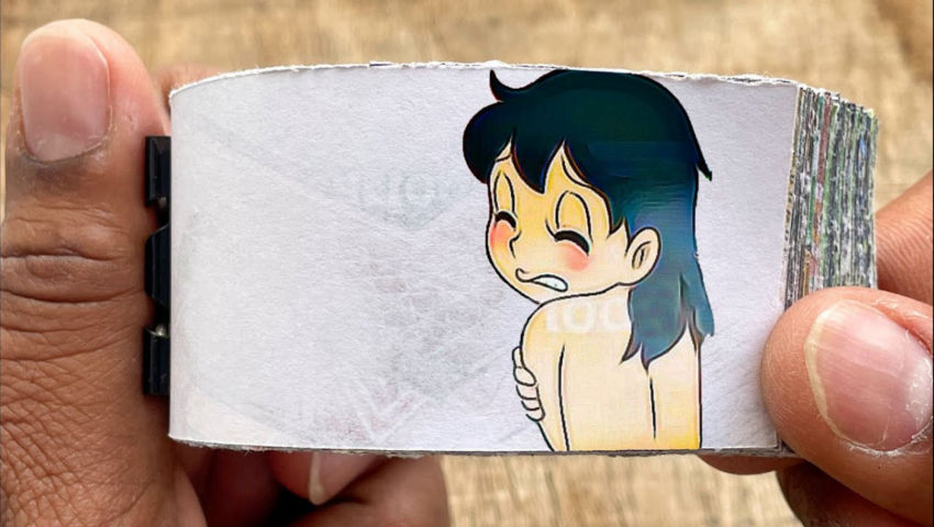 Doraemon Cartoon Flipbook #176 | Everyone Saw Shizuka Bathing Flip Book | Flip Book Artist 2024