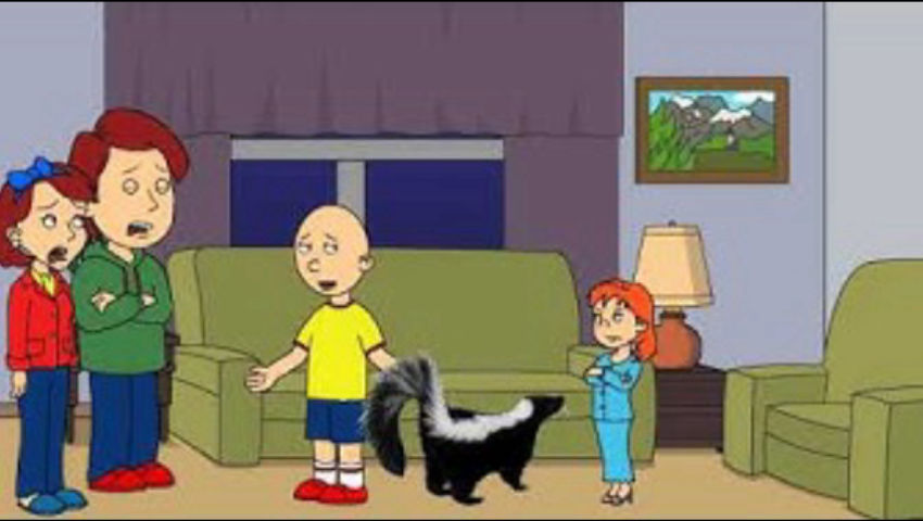 Caillou Brings A Skunk Inside The House/Grounded