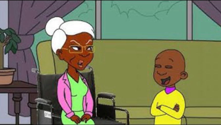Little Bill Calls His Grandma Lazy and Gets Whacked w/ a Cane