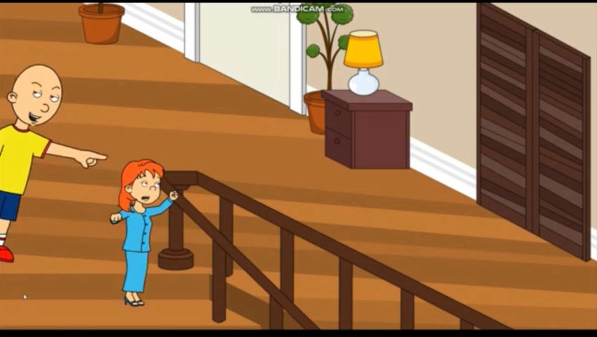 Caillou Pushes Rosie Down The Stairs/Grounded