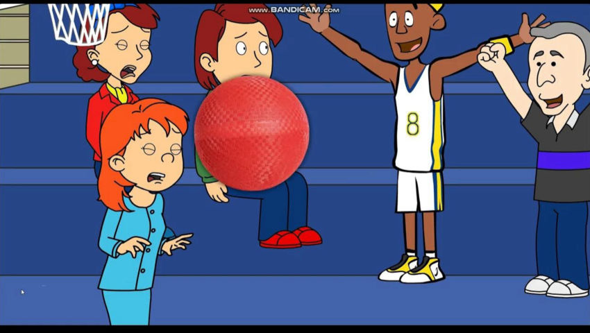 Caillou Throws A Dodgeball At Rosie/Grounded