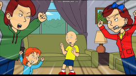 Caillou Scares Rosie w/ Clown Mask/Grounded by African Vulture